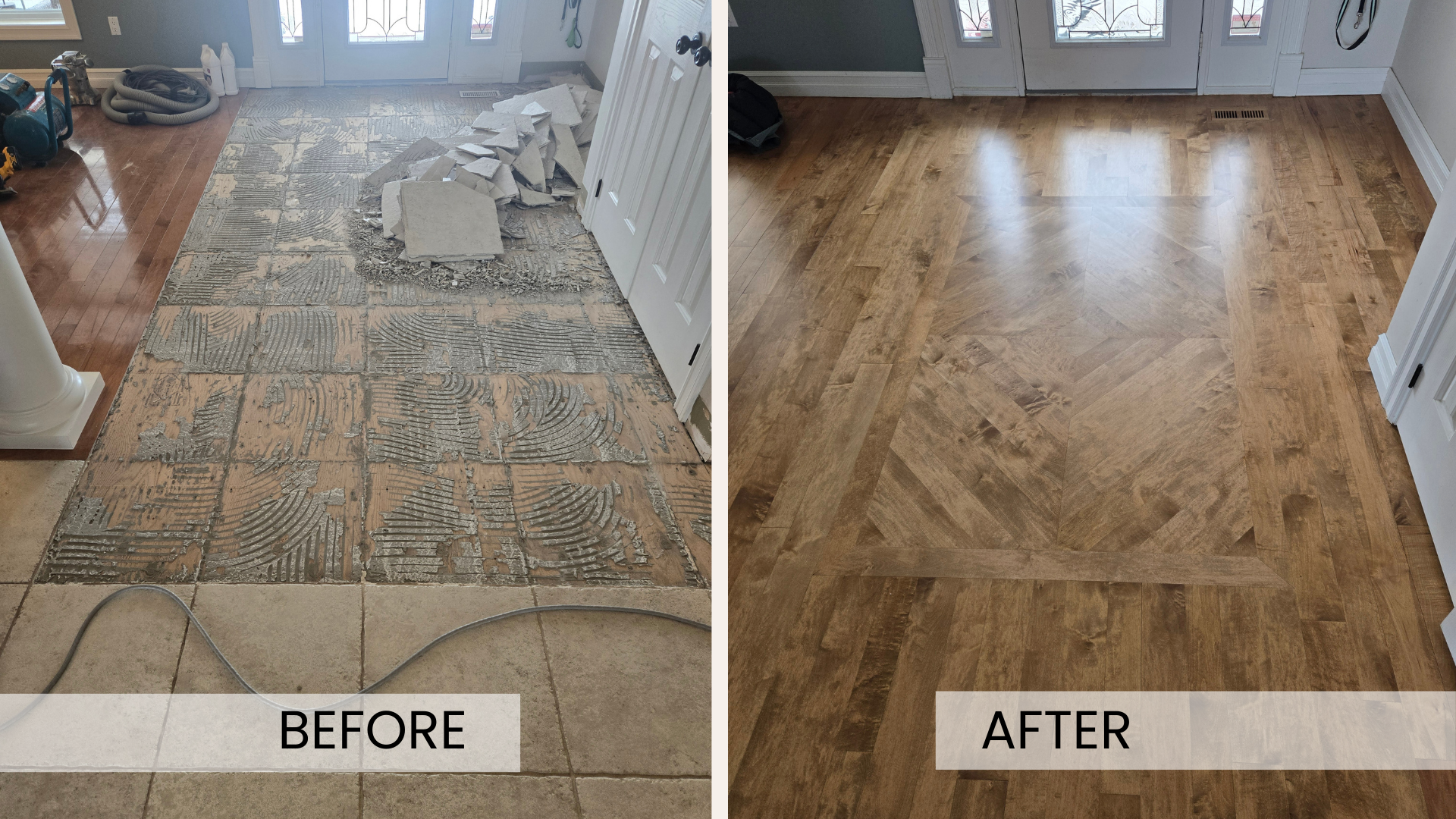 Old floor removal new floor installation